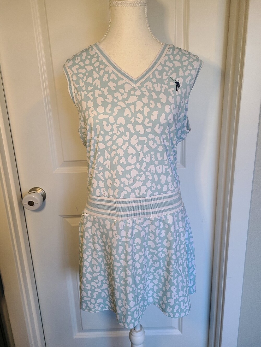 William Murray Golf Dress Women M Abstract Print Preppy Sporty Tennis Resort